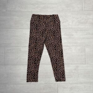 Leopard Animal Print Leggings Soft Fabric Yoga Running Pants Capris Length Small